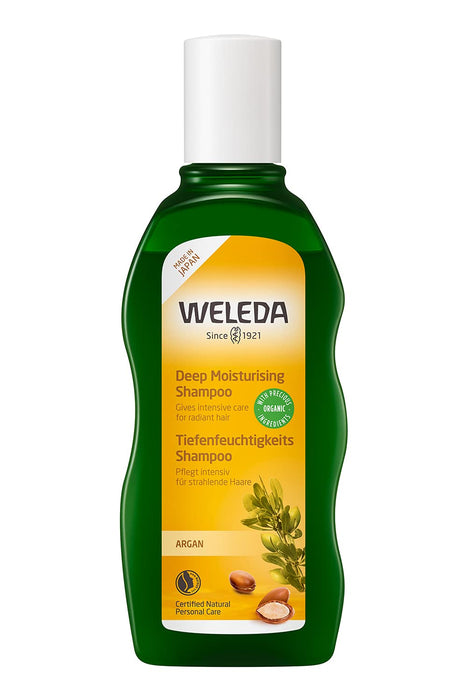 WELEDA Argan Hair Shampoo, 6.8 fl oz (200 ml), Damage Care, Intensive Repair, Floral Herb Scent, Naturally Derived Ingredients, Organic