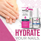 Nail Tek Hydrate 3, Moisturizing Strengthener For Hard And Brittle Nails, Provides Therapeutic Benefits, Hydrates, Fortifies, and Protects Nails, On-The-Go Daily Nail Treatment, 0.5 fl oz - 2-pack