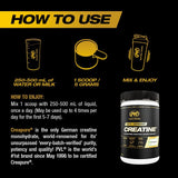 PVL Creapure Creatine - 100% Pure German Creatine monohydrate Powder - 48 Servings - 240 g