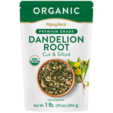 Piping Rock Dandelion Root | 1lb | Cut and Sifted | Organic Premium Grade Extract | Non GMO, Gluten Free Supplement