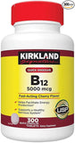 Kir-kland Vitamin B12 Supplement, Cherry Flavor, 300 Tablets. Provides The Body with The Energy it Needs.(1 Pack)