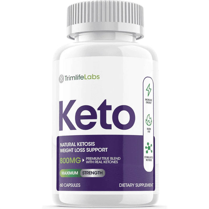 TRIM life labs Keto natural ketosis weight loss support 60 capsules 800mg.