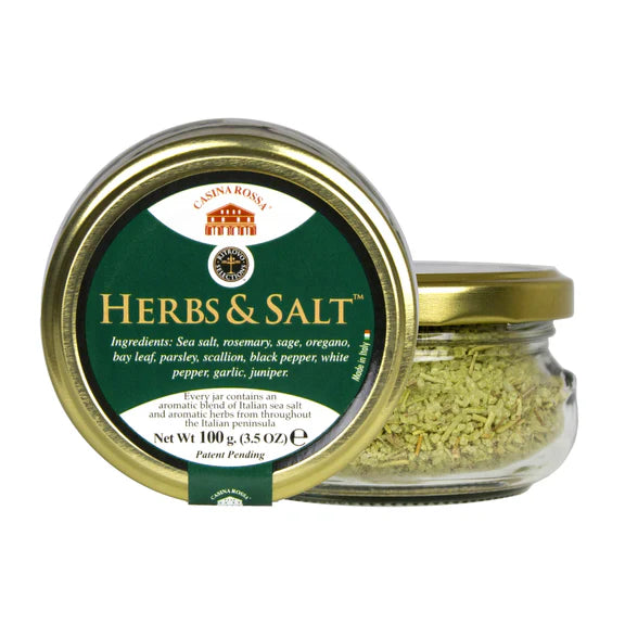Casina Rossa Herbs and Salt - Italian Herb Blend and Adriatic Sea Salt - 3.5 oz.