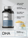 DHA Supplement 1500mg | 90 Softgels | EPA, Omega 3, DHA | Non-GMO, Gluten Free | by Horbaach