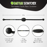 Cactus Scratcher Original Back Scratcher with 2 Sides Featuring Aggressive and Soft Spikes, Great for The Mobility Impaired and Hard-to-Reach Places, Makes an Awesome After-Surgery Gift - Black