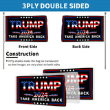 Probsin Trump 2024 Flag 3x5 Ft Decorations Outdoor Double Sided 3 Ply Heavy Duty Black Flag Take America Back Banner Party Supplies Yard Signs Home Decor Hanging Poster with 2 Brass Grommets