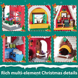 LED Christmas House Building Blocks Set, Advent Calendar, Gingerbread House Toy - Compatible with Lego, 1301 Pieces