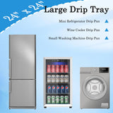 Refrigerator Floor Protector, 24" x 24" x 0.8" Mini Fridge Silicone Mat, Under Refrigerators Mat with Raised Edge, Laundry Guards for Washer and Dryer, Large Drip Tray