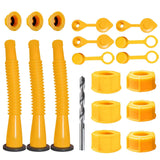 Gas Can Spout Replacement, Gas Can Nozzle Replacement, (3 Kit-Yellow) For Most 1/2/5/10 Gallon Gas Cans. Replacement gas can spout, Gas Can Replacement Spout. The tube is soft and flexible to use