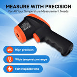 SURLABA Infrared Thermometer, Color LCD High Temp Thermometer Pyrometer IR Temperature Gun -58℉- 2732℉ (-50℃ to 1500℃),30:1 Distance Spot Ratio,Dual Laser and Flashlight（NOT for Human）