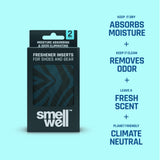 SmellWell - 3-Pack Scented Shoe Deodorizer Inserts - Odor Eliminators - Activated Bamboo Charcoal + Minerals - Natural Freshenes for shoes, bags, gloves - 6 x 1.8oz Original Size Hawaii Floral