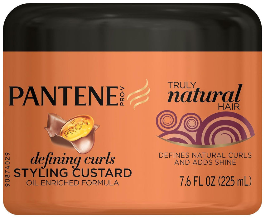 Pantene Pro-V Truly Natural Hair Defining Curls Styling Custard 7.6 Fl Oz (Packaging May Vary)