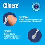 Clinere® Ear Cleaners, 10 Count, (Pack of 3) Earwax Remover Tool Safely and Gently Cleaning Ear Canal at Home, Ear Wax Cleaner Tool, Itch Relief, Ear Wax Buildup, Works Instantly, Earwax Cleaners