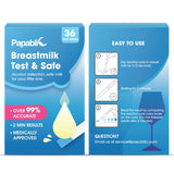 36-Count of Papablic Breastmilk Alcohol Test Strips, 2-min Quick & Accurate Detection for Alcohol in Breastmilk, Test Strips for Breastfeeding Moms at Home
