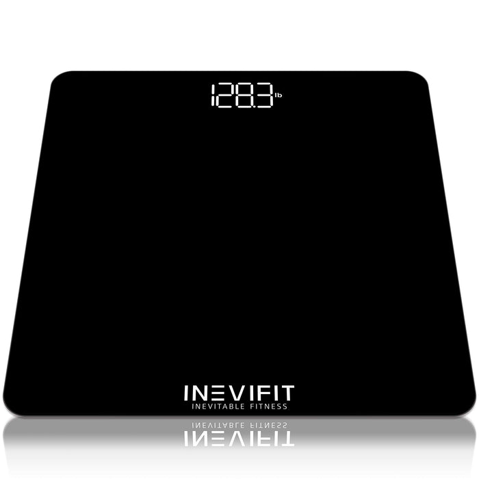 INEVIFIT BATHROOM SCALE, Highly Accurate Digital Bathroom Body Scale, Measures Weight up to 400 lbs. includes Batteries