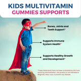 Zaytun Halal Vitamins for Kids Multivitamin Gummies, Naturally Sourced Vitamin A, C, D, E, B6, B12, Biotin - Vegetarian, No Gelatin, No Gluten, No Dairy, Non-GMO, 90 Fruit Flavored Gummies Made in USA