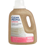 Clean People Liquid Laundry Detergent - Recyclable Packaging, Non-Toxic, Stain Fighting - Ultra Concentrated, Laundry Soap - Spring Scent, 50 fl oz…