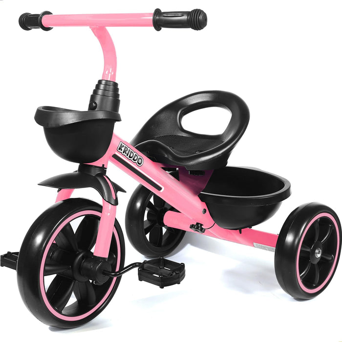 KRIDDO Toddler Tricycle for Toddlers Age 2-5, Tool-Free Trike
