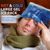 Extra Large Gel Ice Packs for Injuries Reusable Gel Cold Compress for Shoulder, Knee, Back and Neck - Hot and Cold Gel Packs for Pain, Injury, Surgery - Flexible Ice Pack for Injury - 8.3" x 12.4"