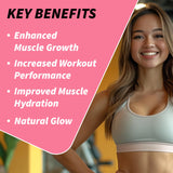 Creatine Supplement for Women's Booty Gains - Unflavored Micronized Creatine Monohydrate Powder