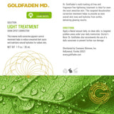GOLDFADEN MD Light Treatment Dark Spot Pigment Corrector | Hydroquinone Free w/Alpha Arbutin, Organic Red Tea Extract, Sea Weed Extract and Hyaluronic Acid | TRIAL .34Fl Oz