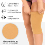 BraceAbility Elastic Slip-on Knee Sleeve | Cotton Fabric Knee Pain Compression Bandage for Stretchy, Lightweight & Comfortable Support (2XL)