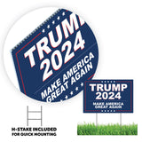 Trump 2024 Yard Sign, Trump Signs for Yard, 12" x 18" inches Double Sided with H-Metal Stake, Trump 2024 Signs for Yard, Maga Yard Sign, Trump Signs, Donald Trump Yard Sign, Trump Lawn Sign