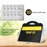 TRAP IT! Pantry Moth Traps, 10 Pack Sticky Glue Trap Indoor with Pheromones to Attract an