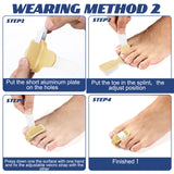 4 Pieces Toe Splint Toe Straightener for Hammer Toe Corrector for Women Toe Brace Hammertoe Splint Toe Wrap Toe Covers for Women Men Broken Toe Support for Bent Toe Claw Toe Crooked Toe (Nude)