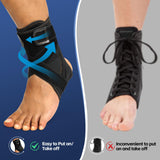 FORTEMOTUS Ankle Brace for Men Women - Adjustable Foot Brace for Sprained Ankle Injury Recovery, Copper Ankle Support Stabilizer with Metal Springs Support for Basketball Volleyball Football Running