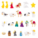 Good Ruby Felt Advent Calendar for Kids, Hanging Countdown to Xmas, Calendars with Pockets and 24 Nativity Themed Ornaments (Nativity Stable)