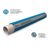 FITT Hiflo Water Hose 50ft, Multipurpose Garden Hose, Easy to Use and Long-lasting Performance, Light Blue and Grey