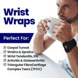 Wrist Wrap Compression Wrist Brace For TFCC Tears | Carpal Tunnel Pain & Tendonitis Relief | Padded Hole For Ulnar | Wrist Support For Working Out | Wrist Wraps for Men Women | Fits Both Wrists