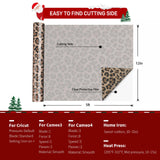 HTVRONT Heat Transfer Vinyl Roll, 12in x 8ft Leopard HTV, Light Leopard Iron on Vinyl for Shirt and Christmas Decorations