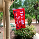 Double Sided Red Trump 2024 Flag 4x6 Made in USA Outdoor Heavy Duty 3 Ply Polyester Trump Take America Back Flag with White Starting Tape and 2 Brass Grommets