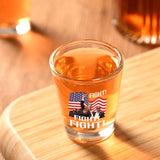 Pekuality Trump Shot Glass 1.5oz-2024 Survived Shot at Election Rally -Never Surrender Not Guilty Free - Trump Mug Shot Glass -Small Glass Cups Mug Gift (4 pcs)