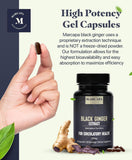 Marcapa Black Ginger Root Supplement - 60 Softgels | Organic Ginger Extract for Cardiovascular & Metabolic Support | Enhanced Energy & Endurance | Optimal Absorption with Olive Oil