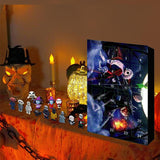 Halloween Advent Calendar 2024, Contains 24 Gifts, Halloween Countdown Calendar with Scary Halloween Doll Collectible Horror Movie Figures Gift for Kid, New Halloween Christmas Countdown Calendar