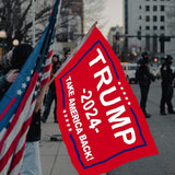 Trump 2024 Flags 3x5 Outdoor Made in USA-Double Sided 3 Ply Heavy Duty Red Take America Back Trump Flags Banner for Outside with 2 Brass Grommets UV protection Fade Resistant for Indoor Outdoor