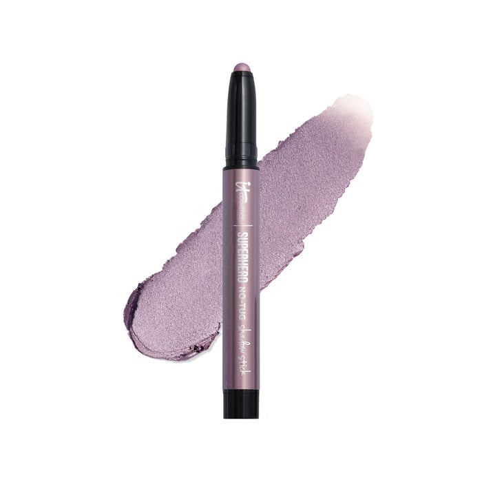 IT Cosmetics Superhero No-Tug Waterproof Eyeshadow Stick, Epic Amethyst - Lavender Pearl - Longwear, Blendable Cream Eyeshadow with Built-In Primer - Suitable for Sensitive Eyes - 0.05 oz