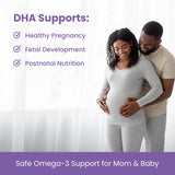 Prenatal DHA for Women 600mg + 400 IU Vitamin D3 | 120 Softgels | Supports Brain Health | Triglyceride Omega 3 Fish Oil DHA Prenatal Vitamins for Pregnancy & Nursing | 300mg per Capsule