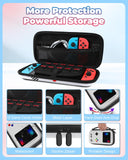 Gurgitat Carrying Case for Nintendo Switch/Switch OLED Travel Carry Cases Hard Shell Protective Cover Strap Retro Game Cute Girls Boys Accessories Storage Pouch Bag for Switch 2017/Oled 2021