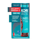 Kori Krill Antarctic Krill Oil Omega 3 Supplement, EPA & DHA, Krill Oil Supplements with Superior Absorption vs. Fish Oil, 800 mg, 90 softgels