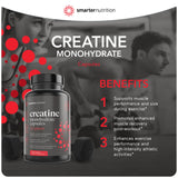 Smarter Nutrition Creatine Pills with 2500mg (2.5g) Creatine Monohydrate Per Serving, Vegan Creatine Capsules - Pre workout Support for Muscles, Strength, and Endurance - 120 Capsules[2-Month Supply]