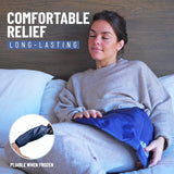 Glacial Comfort Gel Ice Pack for Back Pain - (15" x 11") Reusable Cold Pads for Hip, Knee, Shoulder Injuries, Muscle Strains, Migraine & Postpartum Recovery with Flex Technology - Compression Pad.