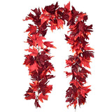 DearHouse 2 Pack Fall Garland Maple Leaf, 5.9Ft/Piece Hanging Vine Garland Artificial Autumn Foliage Garland Thanksgiving Decor for Home Wedding Fireplace Party Christmas (Dark Red)