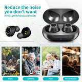 Hearing Aids for Seniors, Hearing Aid Rechargeable with Noise Cancellation Adults, senior Invisible Hearing Amplifier With Portable Charging Case Premium Comfort Design and Nearly Invisible(BLACK)