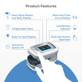 Beurer PO30 Fingertip Pulse Oximeter with 4 Color Display Formats, Lanyard, Protective Storage Bag, and Batteries – Blood Oxygen Saturation Monitor with Heart Rate, Oxygen Meter Finger Pulse Oximeter