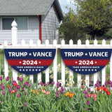 2 Pcs Trump Vance 2024 Half Fan Flags Trump Take America Back Half Fan Bunting Flags Voted for Trump Semi-Circular Flags With Brass Grommets Decoration for Outdoor Fence Decorations