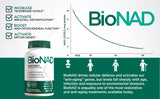 BioNAD NAD3 NAD+ Supplement | NRF2 Activator | Anti Aging | Proven Nicotinamide Riboside Booster | Metabolic Activator | Boosts NAD+ and Natural Energy | Vegan Friendly | Non GMO (2 Pack)